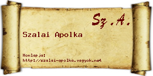 Szalai Apolka névjegykártya
