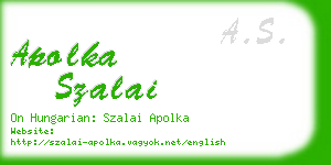 apolka szalai business card